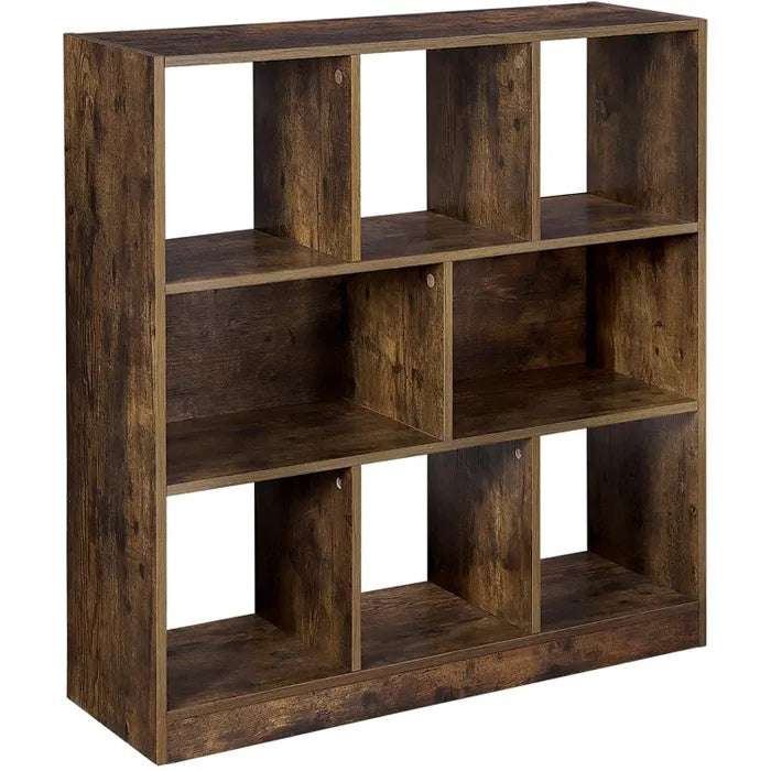 **Technische titel in het Nederlands: **Stijlvolle houten boekenkast met zes open vakken**
